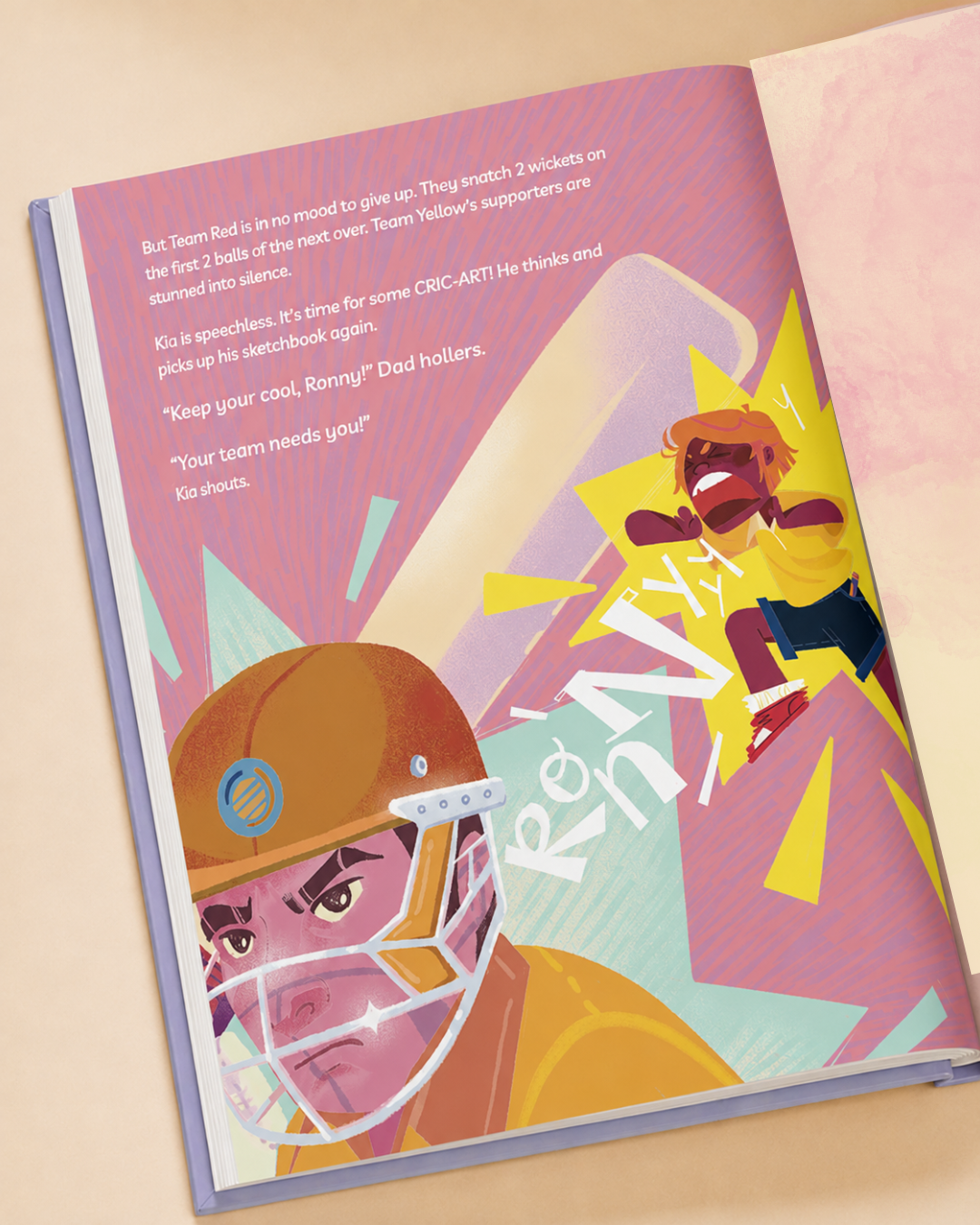 personalized cricket book for kids children story books bound to belong sports india wicket stump ball four six World Cup t20 player runner umpire roots culture heritage